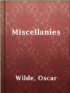 Cover image for Miscellanies